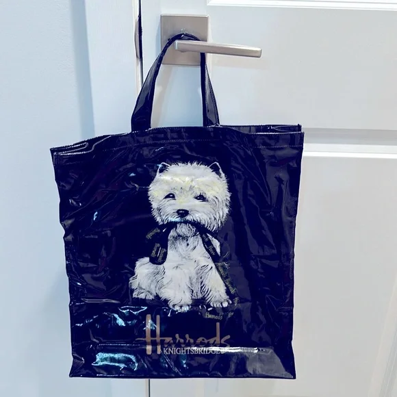 New Harrods Vintage Puppy Shopping Tote - Picture 2 of 3